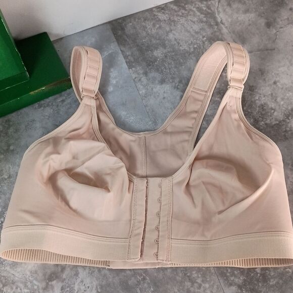 Womens Bra Size 34D Front Closure Comfort Support Sport Brassiere Nude - Picture 7 of 7